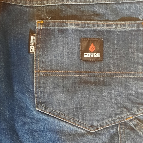 Westex Indigo Crude FR Straight Leg Mens Jeans Size 42x32 Dark Wash H&P Drilling - Picture 5 of 7